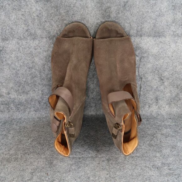 Alberto Fermani Shoes Womens 39 Booties Fashion Leather Cutout Open Toe Brown - Picture 8 of 16